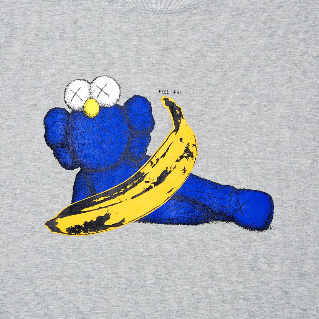 Felpa Stampa UT KAWS + Warhol