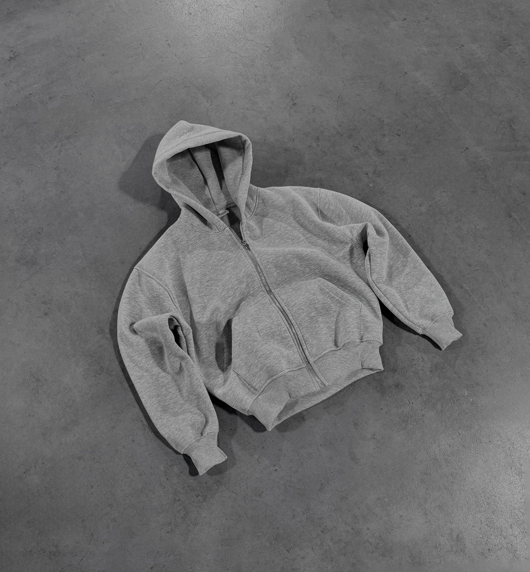 Grey zip hoodie