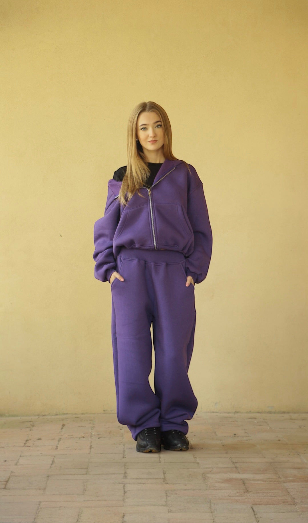 Purple zip hoodie