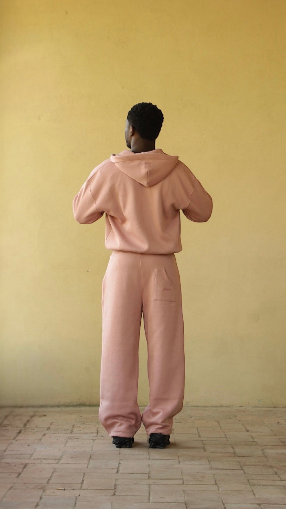 Dusty pink zip hoodie