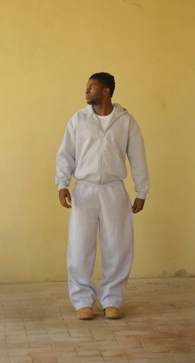 Grey zip hoodie