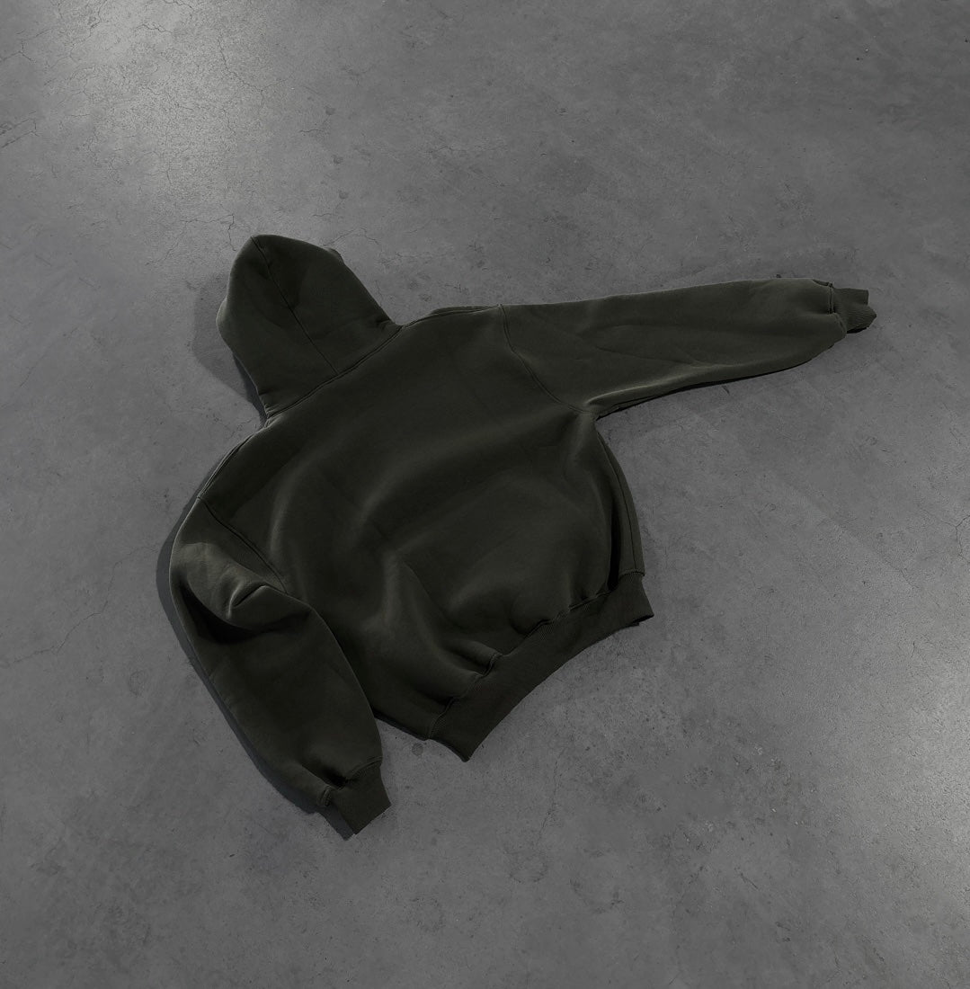 Military green hoodie
