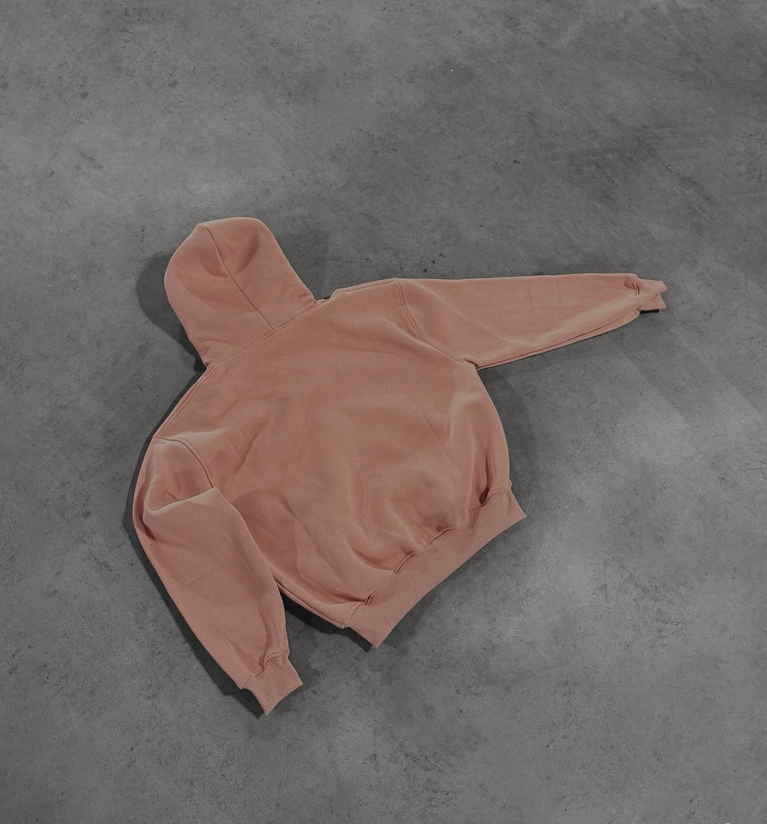 Dusty pink zip hoodie