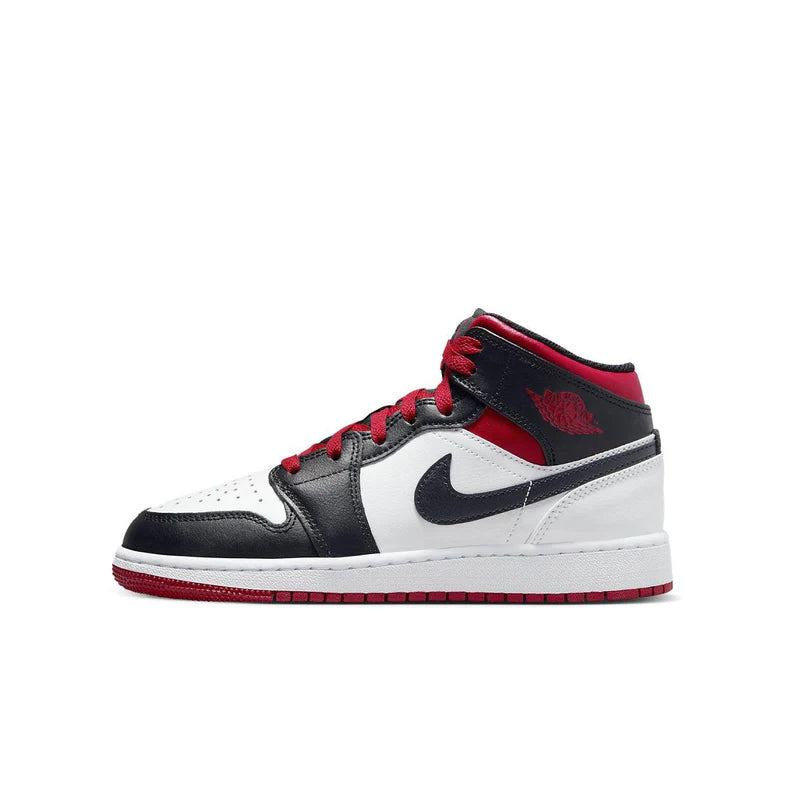 Jordan 1 Mid Gym Red Black Toe (GS)