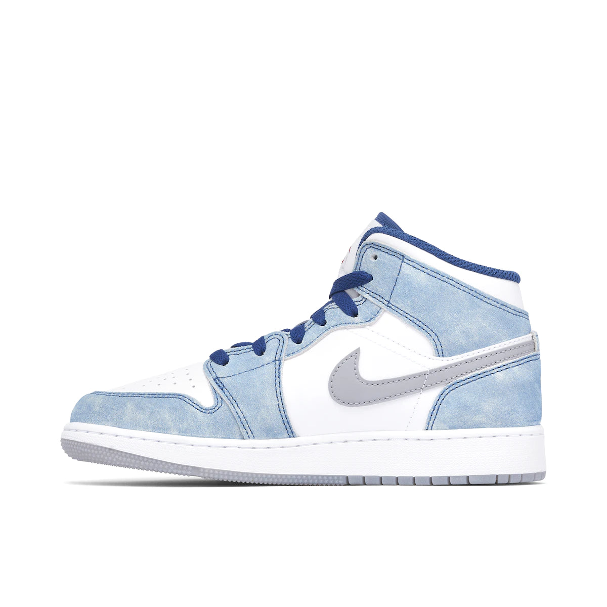Air Jordan 1 Mid French Blue Fire Red (GS) - LACEOFF PARMA - 1