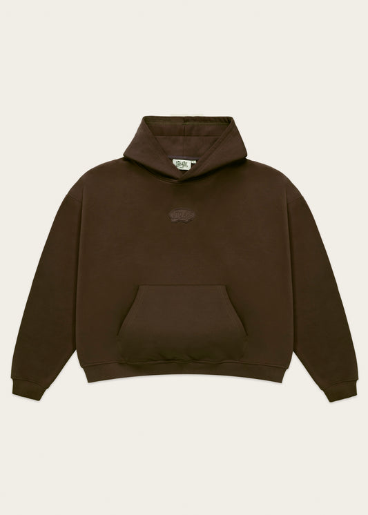 NOBODY CARES HOODIE BROWN