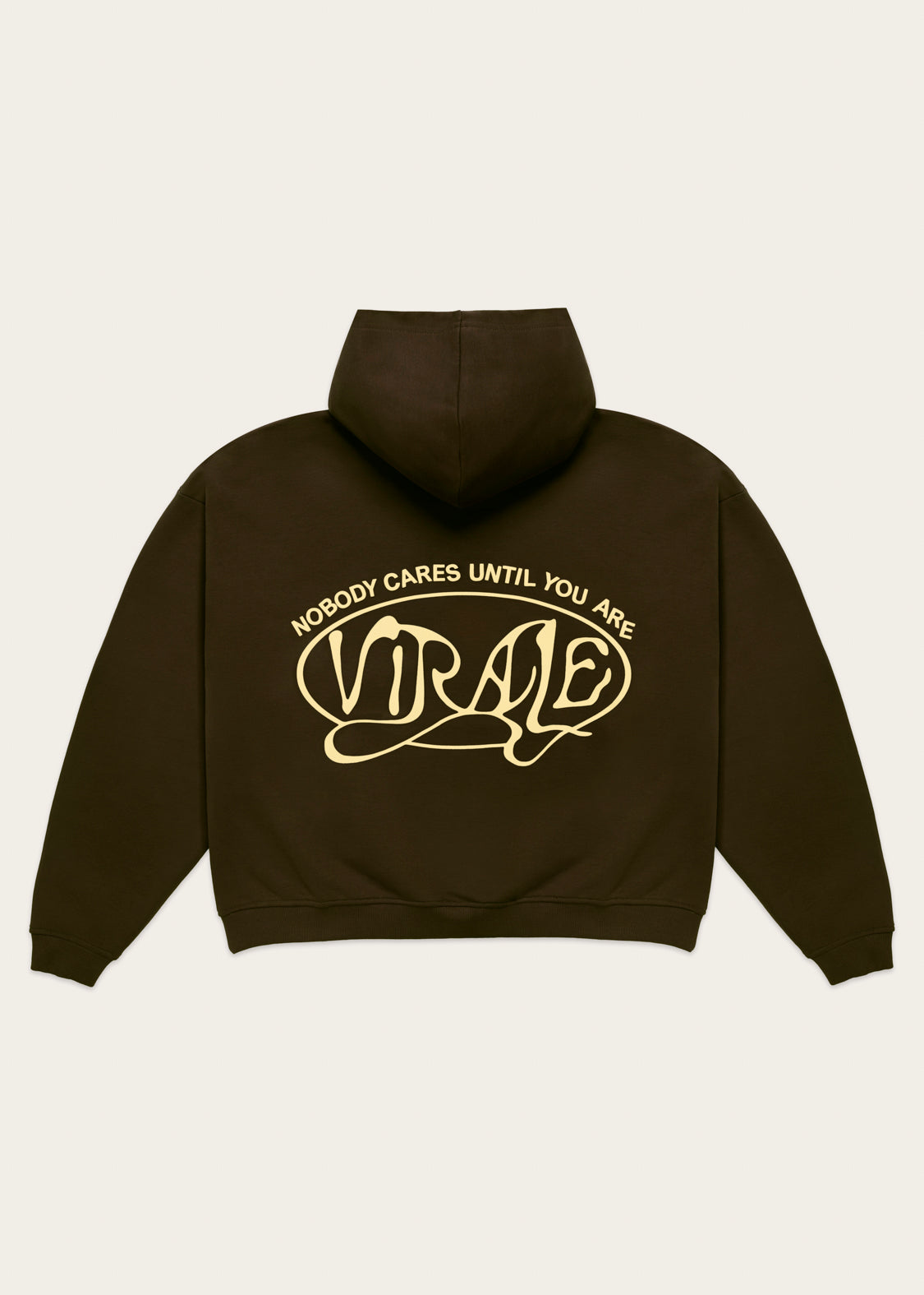 NOBODY CARES HOODIE BROWN