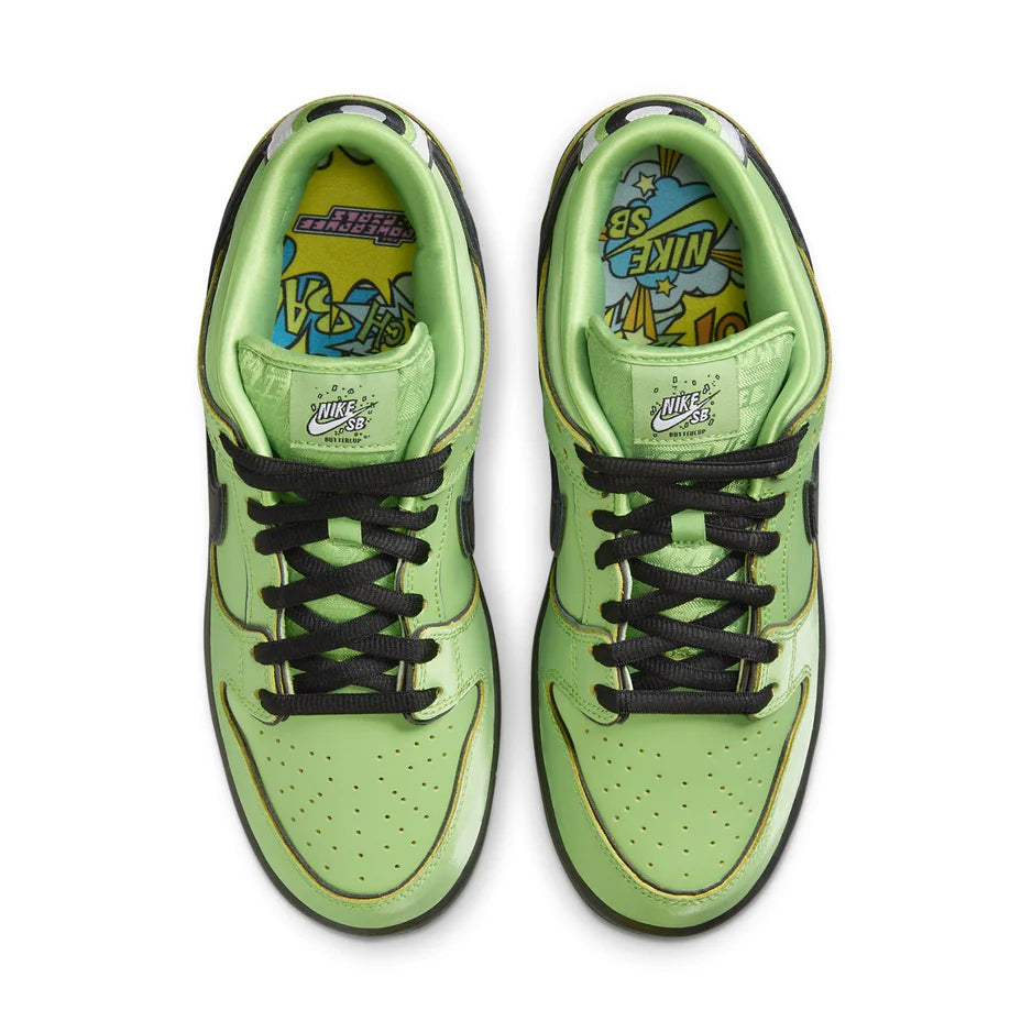 NIKE SB DUNK LOW X THE POWERPUFF GIRLS BUTTERCUP