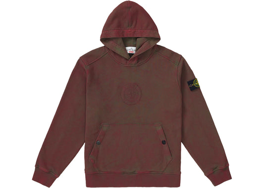 Supreme Stone Island Hooded Sweatshirt (SS19) Red