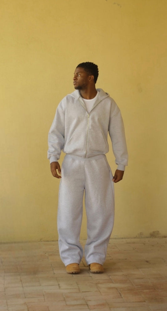 Grey zip hoodie