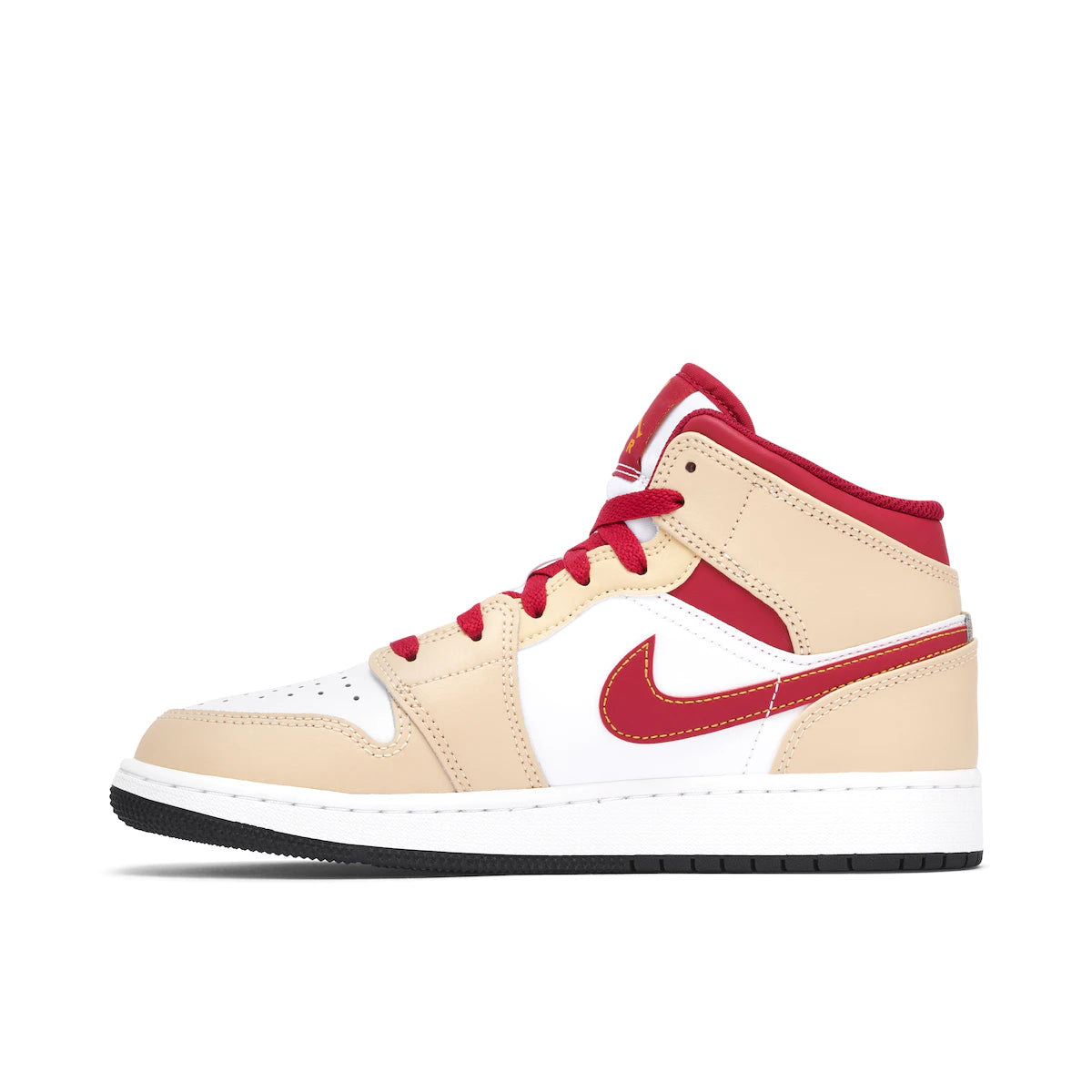 Air Jordan 1 Mid Light Curry Cardinal (GS)