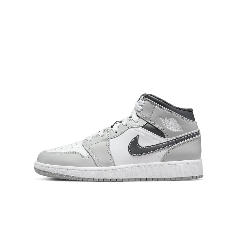 Air Jordan 1 Mid Light Smoke Grey (GS) - LACEOFF PARMA - 1