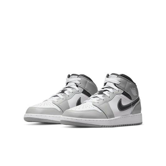 Air Jordan 1 Mid Light Smoke Grey (GS) - LACEOFF PARMA - 0