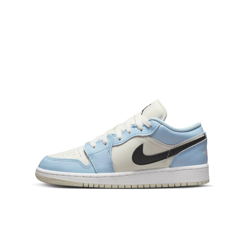 Air Jordan 1 Low Ice Blue Black (GS) - LACEOFF PARMA - 1