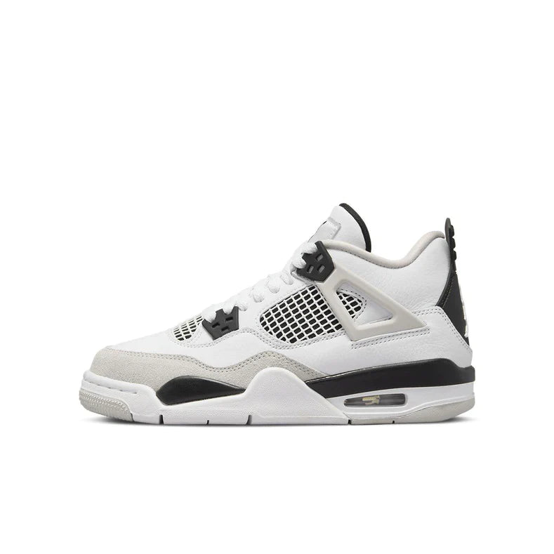 Air Jordan 4 Retro Military Black GS Lace Off
